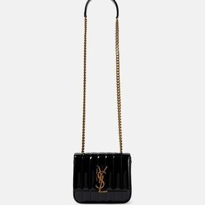 NWT Saint Laurent Vicky Small patent leather crossbody bag